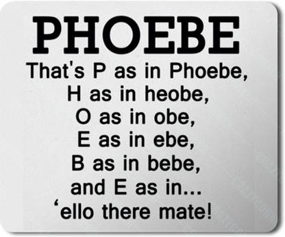 Crazy Corner Phoebe Name Meaning! Printed Mouse pad for Laptop/Pc/Computer/Gaming | Rubber Base Mat Finish (8.5 X 7 inches) - Pack of 1 Printed Mouse Pad Mousepad