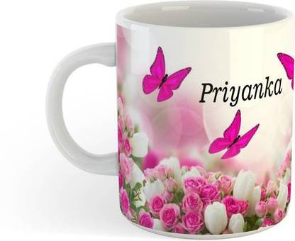 P89M  I tem for Girlfriend,Wife,sister,Name-Priyanka Ceramic Coffee  (325 ml) Ceramic Coffee Mug
