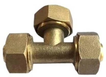 Novus Kitec Compression Brass Equal Tee Connector, Pipe Fittings - Non DZR, Size- 1" inch (25 mm) 3-Way Tee Pipe Joint