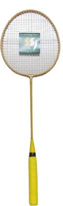 SS Trading Company Yellow Badminton Racket set Of 1 Yellow Strung Badminton Racquet