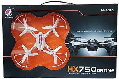 TOMZEE TOYS Plastic Remote-control Quadcopter With Two Extra Blades, Multicolour, Only For 14+, 1 Hx 750 Toy Drone, 1 3.7v 220mah Battery, 1 Transmitter, 2 Propeller, 1 Manual.