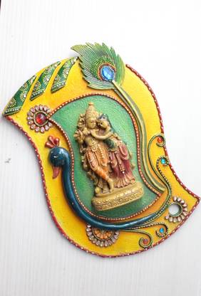 Ethnic Craft House PEACOCK MORPANKH RADHE KRISHNA WALL HANGING