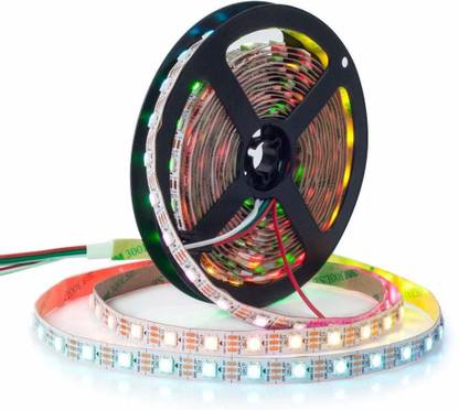 MY TRIDEV (TM 5m/16.4ft WS2812 LED Digital Strip LED Pixel Strings DC5V 300LEDs 100ICs 5050 RGB Addressable Not Waterproof Black PCB (2812 RGB, 5 Meters) Light Strip