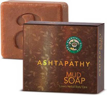 Ashtapathy Mud Soap Perfect for Body Acne 100g each ( Pack of 8 )
