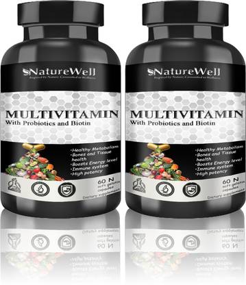 Naturewell Ultra Multivitamin, Multiminerals, Nutrition (Sivler)(120 capsules)