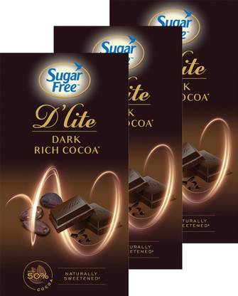 Sugarfree D'lite Rich Cocoa Dark Chocolate Bars