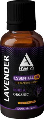 HA&F 29 ENTERPRISES Lavender Essential Oil 100% Organic Pure & Natural For Skin, Hair Growth, Aroma and Sleep Therapeutic Grade