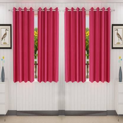 Parda Sansar 153 cm (5 ft) Polyester Blackout Window Curtain (Pack Of 4)