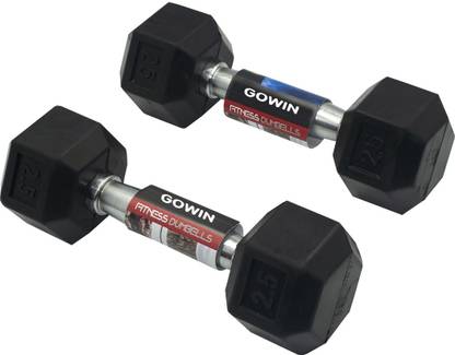 HACKERX Dumbbells Set , Hex Dumbbells , Hex Dumbbell 1 Pair of 2.5KG Fixed Weight Dumbbell