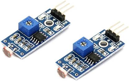 Technical hut 2 Pieces Photosensitive sensor LDR module | LM393 Light sensor Module Educational Electronic Hobby Kit