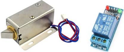 Technical hut 12V Solenoid Electronics Lock + Single channel Relay Module 5v Educational Electronic Hobby Kit