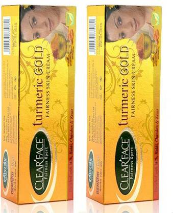 CLEARFACE Gold Turmeric Fairness Cream (Pack Of 2)
