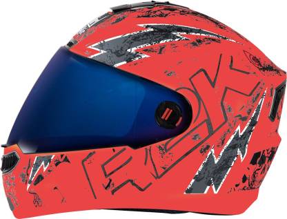 Steelbird SBA-1 R2K Live Full Face Graphic Helmet in Glossy Fluo Watermelon Motorbike Helmet