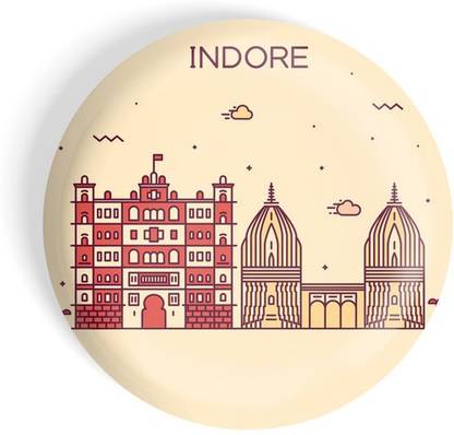 dhcrafts Brown color Indore Pack of 1 Fridge Magnet Pack of 1