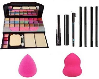 T.Y.A Beauty Eyeliner & maskara & Eyebrow pencil & 4 pcs kazal combo & Makeup kit & blender puff