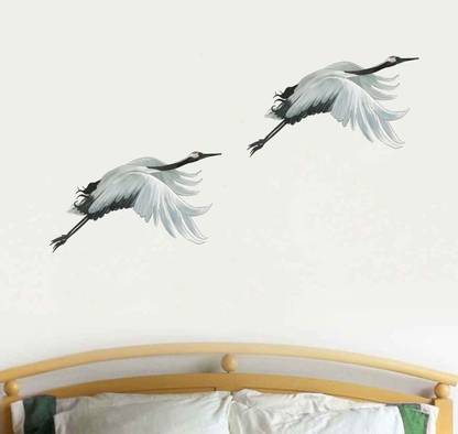 indra graphics 58 cm Flaying birds Self Adhesive Sticker