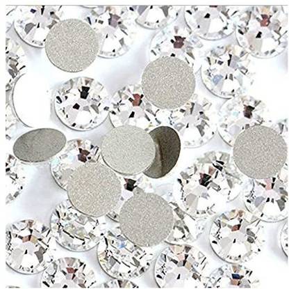 Jollin Glue Fix Crystal Flatback Rhinestones Glass Diamantes Gems for Crafts Decorations Clothes Shoes 6.4mm SS30 288pcs