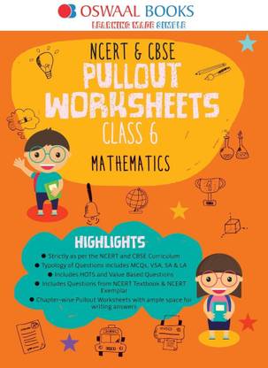 Oswaal Ncert & Cbse Pullout Worksheets Class 6 Maths