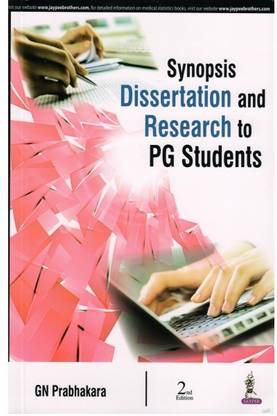 Synopsis Dissertation and Research to PG Students
