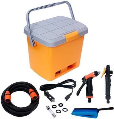 Holiday Portable Mini High pressure car washing machine car washer kit car Jet Spray Easy to operate and portable 12V 16L Tank High Pressure Washer Pressure Washer