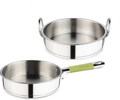 Jindal ARC Fry Pan :: Kadhai Induction Bottom Cookware Set