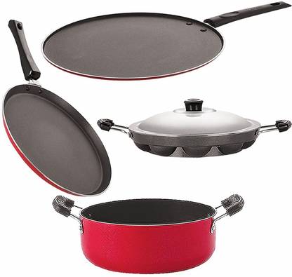 NIRLON FT10_ST11_AP12_CS24 Non-Stick Coated Cookware Set