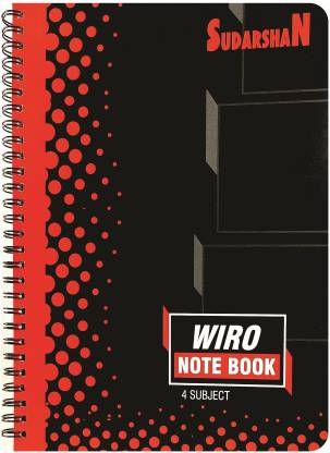 Shree Sudarshan ''Sudarshan'' 506 A / Spiral (Wiro) NotBooks/ Paper Gsm68/ 200 Pages/ 4 Subject Ruled Regular Notebook Ruling 200 Pages