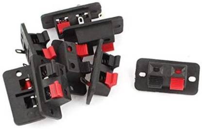 ERHIndia Speaker Wire Connector Jointer Terminal Binding Post Spring Clip 2-Way Connectors - (Pack of 5) Electronic Components Electronic Hobby Kit