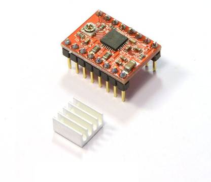 Cam cart A4988 Nema 17 Stepper Driver Module with Heatsink for Ramps 1.4 3D Printer ( Pack of 4 ) Educational Electronic Hobby Kit