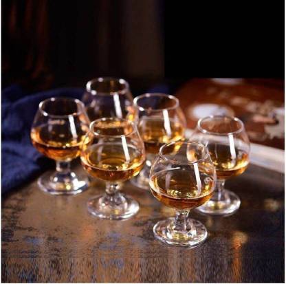 1st Time (Pack of 6) New Designer Stylish Shape Wine Glass-A66 Glass Set Wine Glass