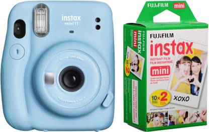 FUJIFILM Instax Mini Mini 11 Sky Blue with Twin Pack Instant Camera