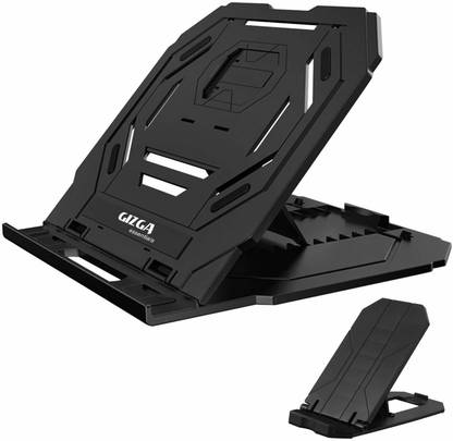 Gizga Essentials 2-in-1 Laptop Stand, 360° Rotating, 10-Adjustable-Angles, Ventilated, Non-Slip Portable for 12-15.6 Inch Laptops Notebook MacBook Air Pro with Mobile Holder Laptop Stand