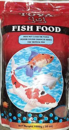 Toya FISH FOOD BABY PELLET MIX RED/GREEN 1KG PACKED BY AQUATICA FISHES..SUITABLE FOR SMALL FISHES LIKE GOLD,MOLLY,BARBS ETC.. Fish, Rice 1 kg Dry Adult, Young, Senior, Young Fish Food