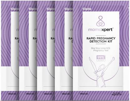 mamaxpert Rapid Pregnancy Detection Kit by Cipla, Pack of 5 Pregnancy Test Kit