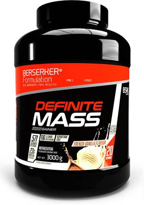 BERSERKER FORMULATION Definite Mass 3kg [Vanilla] Weight Gainers/Mass Gainers