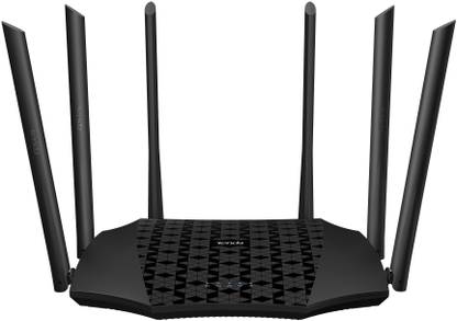 TENDA AC21 AC2100 6X6dBi Antennas, 4X4 MU-MIMO Technology Wireless Smart Dual-Band Gigabit Wireless Router 5 GHz, 2.4 GHz 2100 Mbps Wifi Speed Dual Band External Antenna Ethernet (Cable Broadband)