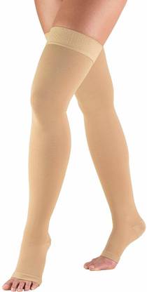 Xclub Cotton Compression Stockings Thigh Length for Varicose Veins Class 2 Knee Support