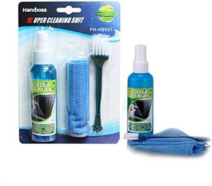M MOD CON 3 in 1 Screen Cleaning Set for PC, Laptops, Monitors, Mobiles, LCD, LED, TV/Professional Quality with Micro Fibre Cloth and Brush for Computers, Gaming, Laptops, Mobiles