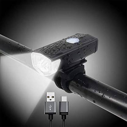 GADGET DEALS Bicycle USB Rechargeable Waterproof Cycle, High 300 Lumens Bright Headlight LED Front Light