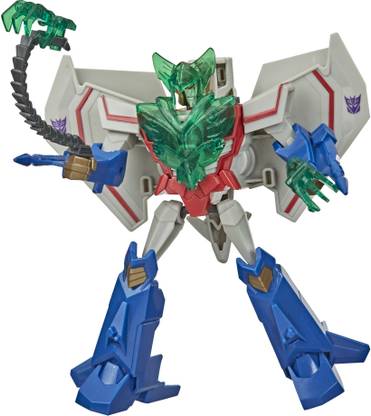 TRANSFORMERS Bumblebee Cyberverse Adventures Trooper Class Starscream, Voice Activated Energon Power Lights