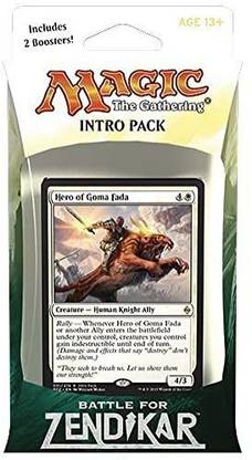 Wizards of theast Magic the Gathering: MTG Battle for Zendikar: Intro Pack/Theme Deck: Hero of Goma Fada (Includes 2 Booster Packs Alterna