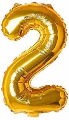 PartyDecoration Printed Number 2 for Birthday/ Anniversary Celebrations Balloon