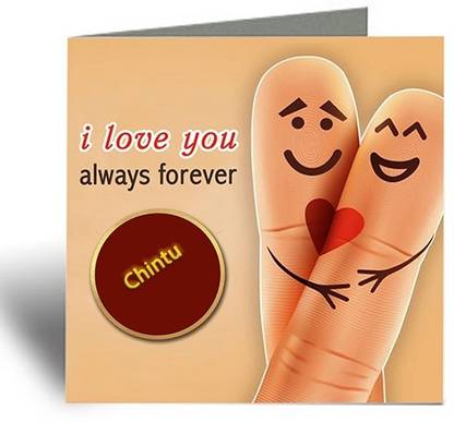 Midas Craft I Love You Chintu ….09 Romantic Love Quote Greeting Card