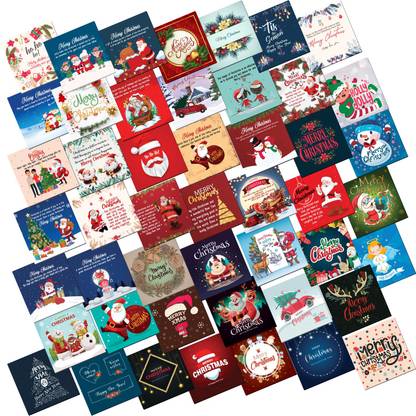 OddClick Set of 48 Merry Christmas DIY Greeting Cards Greeting Card