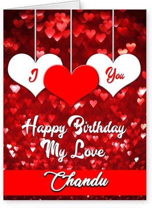 Midas Craft Happy Bithday Chandu ….08 Romantic Birthday Quote Greeting Card