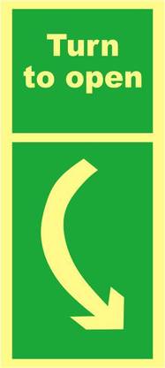 madhusigns Right Side Turn To Open Auto Glow Sign board in 3mm thick foam sheet (12" X 4") Emergency Sign