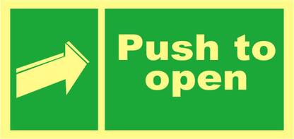 madhusigns Push To Open Auto Glow Sign board in 3mm thick foam sheet (12" X 4") Emergency Sign