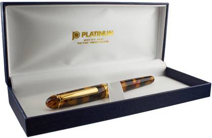 PLATINUM 3776 CELLULOID 14K TORTOISE - FINE. Fountain Pen
