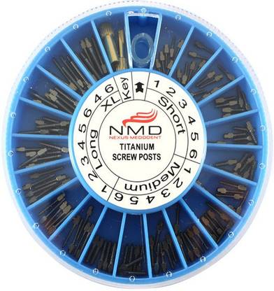 NMD NEXUS MEDODENT NMD Titanium Screw Post Swizz - 120pcs + 2 Key Surgical Plier