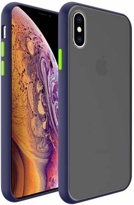Durion Back Cover for iPhone Xs Max Smoke Matte Finish Cover (Blue, Camera Bump Protector)